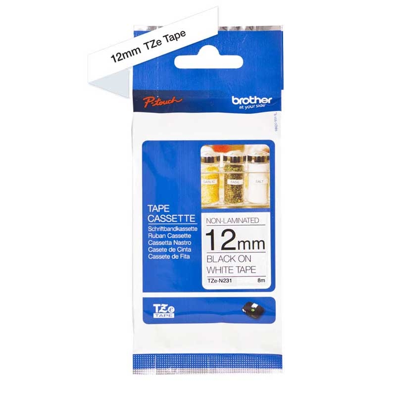 Brother TZE-N231 P-Touch schwarz auf weiss 12mm Stück