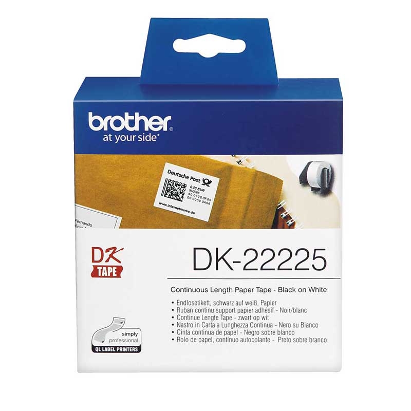 Brother DK22225 Endlosetiketten Papier 38mm x 30.48m weiß