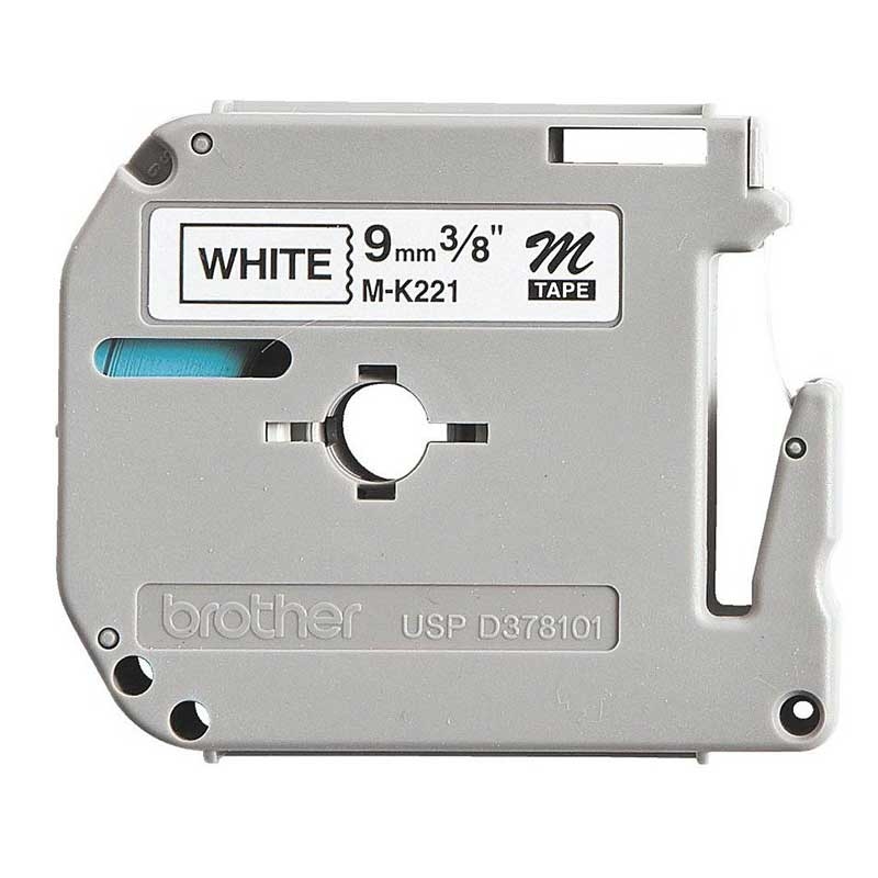 Brother M-K221 P-Touch M-Schriftband schwarz auf weiß