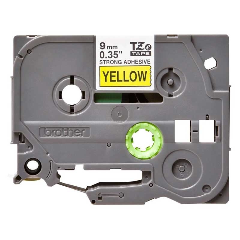 Brother TZES621 P-Touch TZE-S621 schwarz auf gelb 9mm extra stark klebend