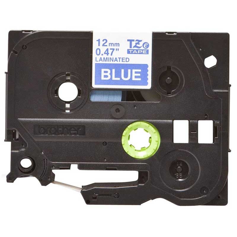 Brother TZE535 P-Touch weiss auf hard blau 12mm