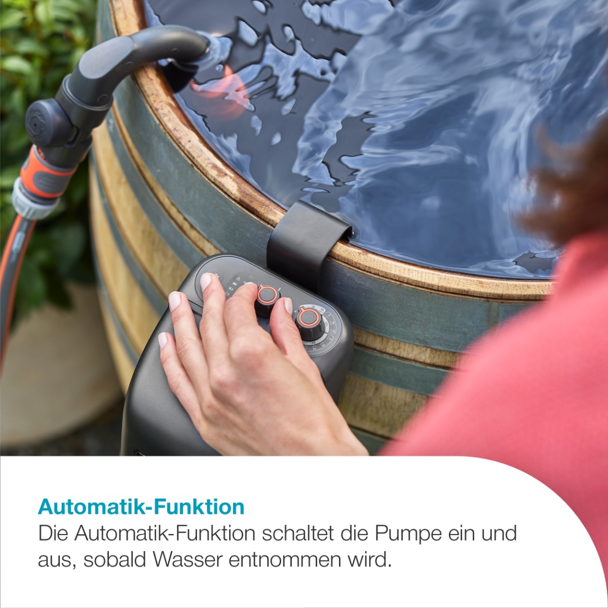 GARDENA 14605-55 Akku-Regenfasspumpe 2400 ComfortAutomatic 18V P4A solo