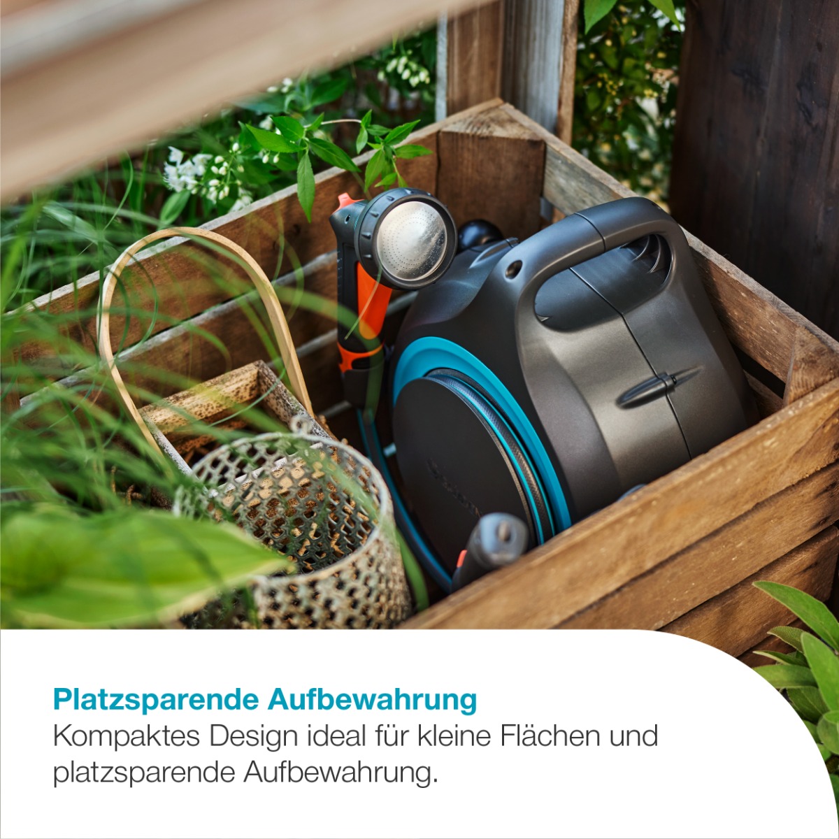 GARDENA 18690-20 Mobile Schlauchbox MoveMatic, 12 m + 1,5 m