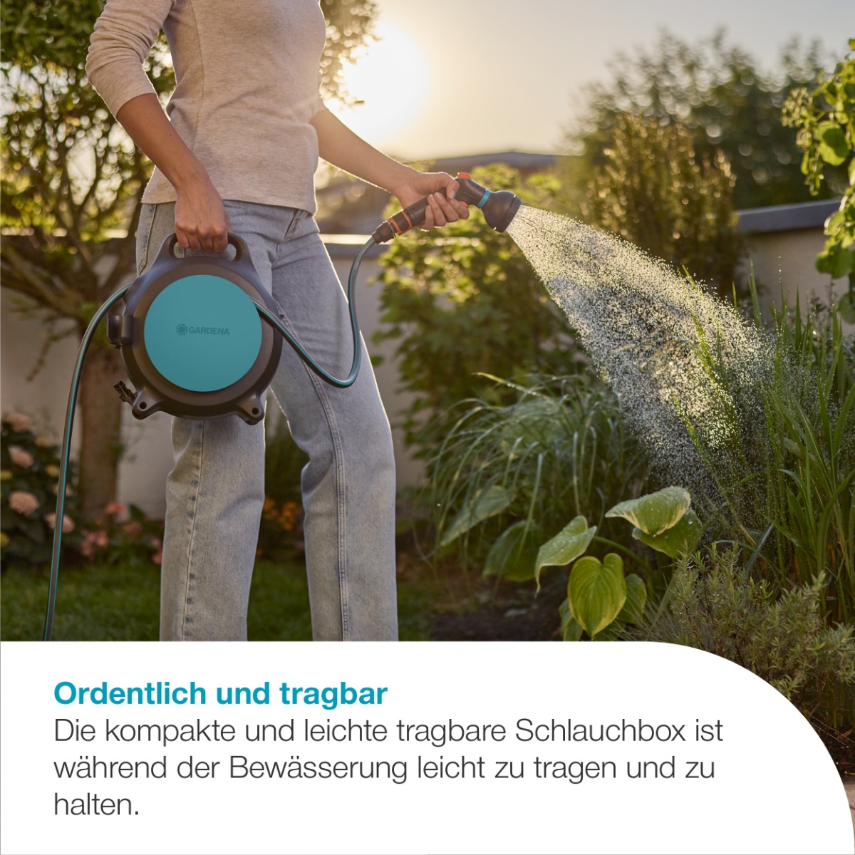 GARDENA 18692-20 Mobile Schlauchbox Move, 10 m + 1,5 m