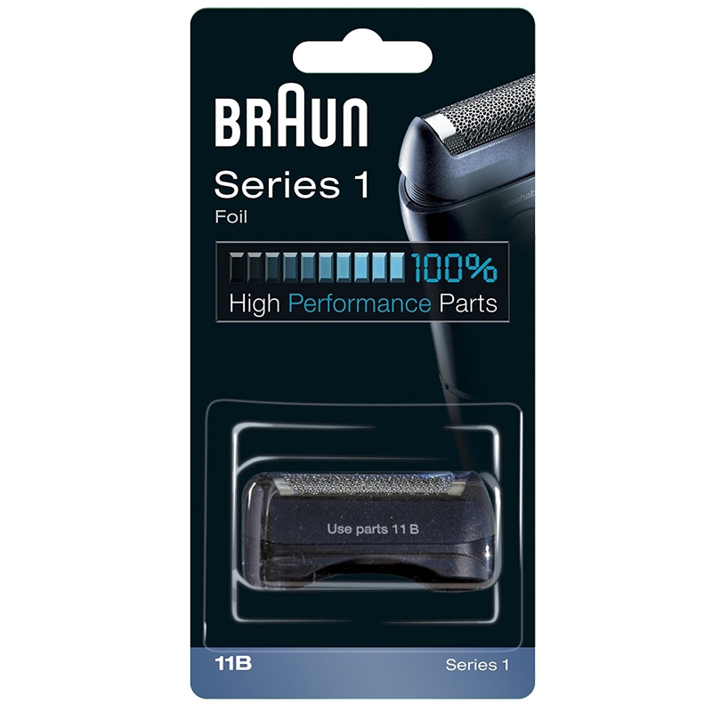 Braun Elektrorasierer Ersatzscherteil 11B, kompatibel mit Series 1 Rasierern, schwarz
