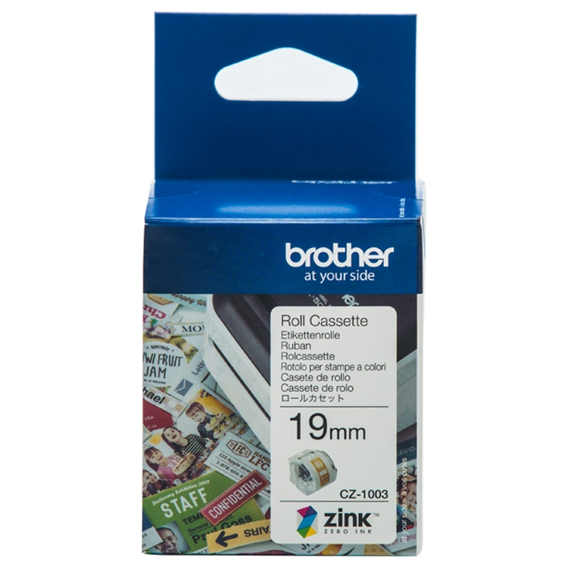 Brother CZ-1003 Etiketten Rolle 19mm weiß