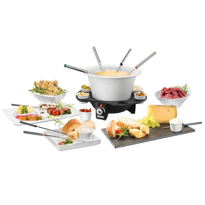 UNOLD Fondue Elegance 48645 Fondueset, Wechseltopf (Edelstahl/Keramik)