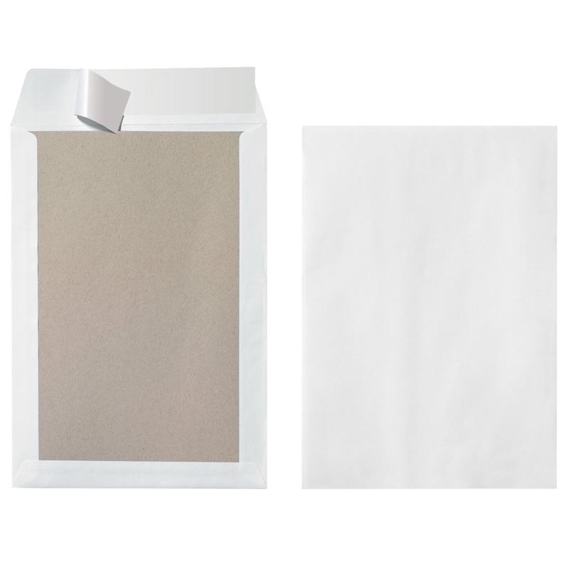 Herlitz Versandtasche B4 mit Papprückwand, 10 Stück weiß