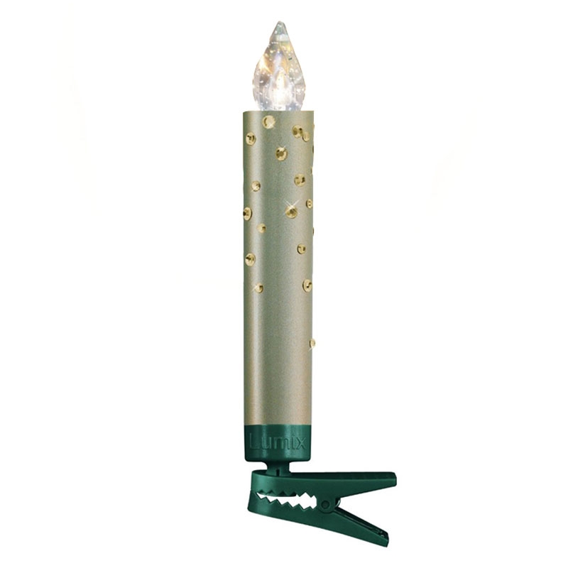 Krinner Lumix Crystal 5er Erweiterungs-Set Kabellose Christbaumkerzen Champagner