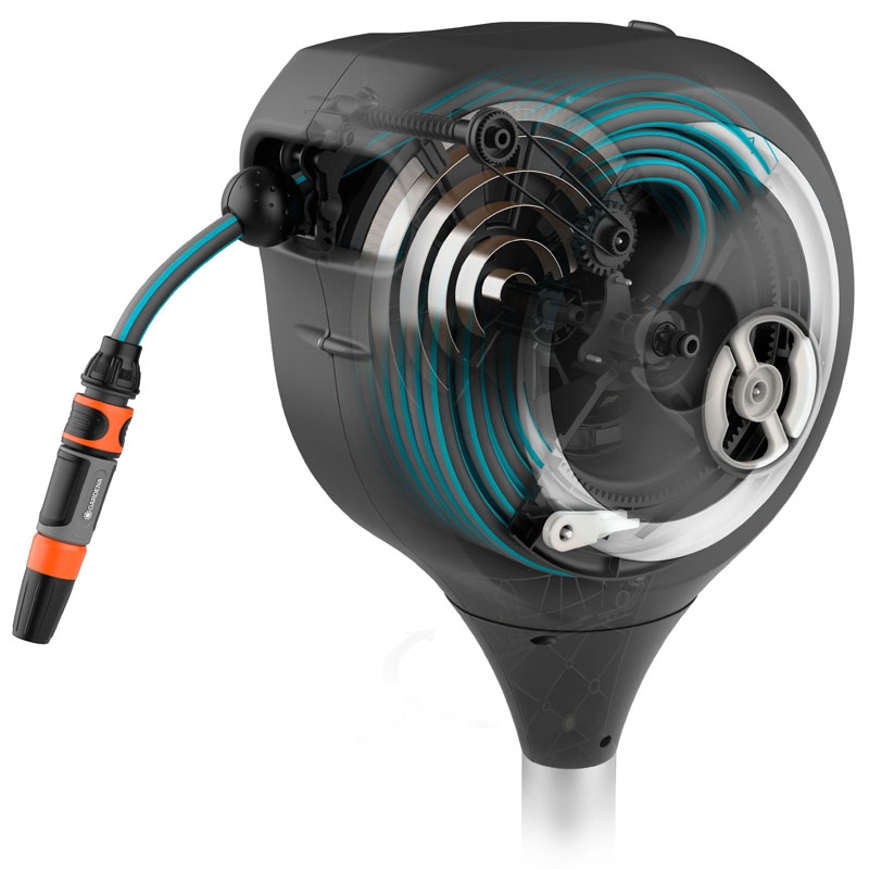 GARDENA 18616-20 Garten-Schlauchbox RollUp M (weiß) 20 m