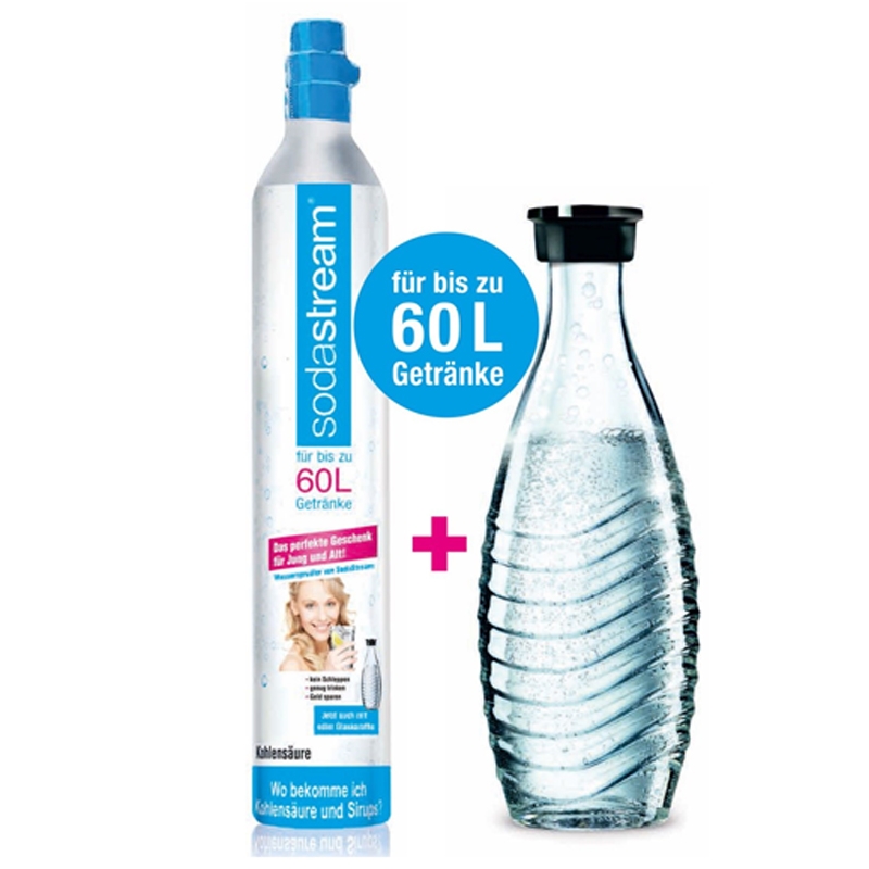 SodaStream Reserve-Zylinder 60 Ltr. + Karaffe