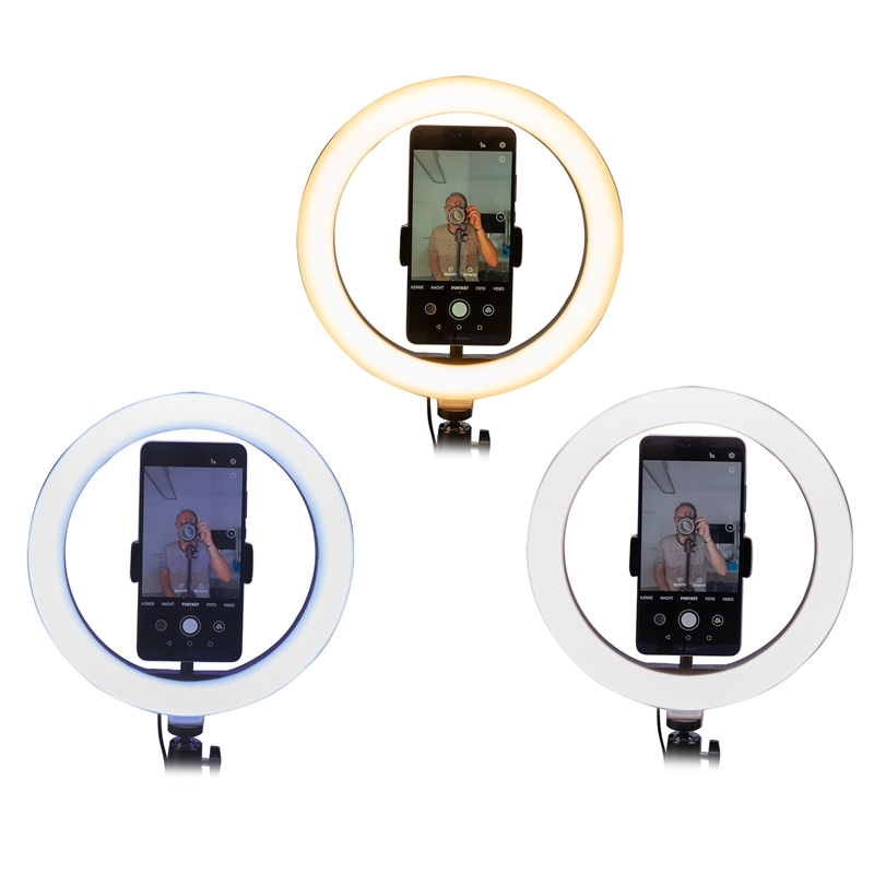 4smarts Lampenstativ Tripod LoomiPod Mini mit LED für Smartphones schwarz