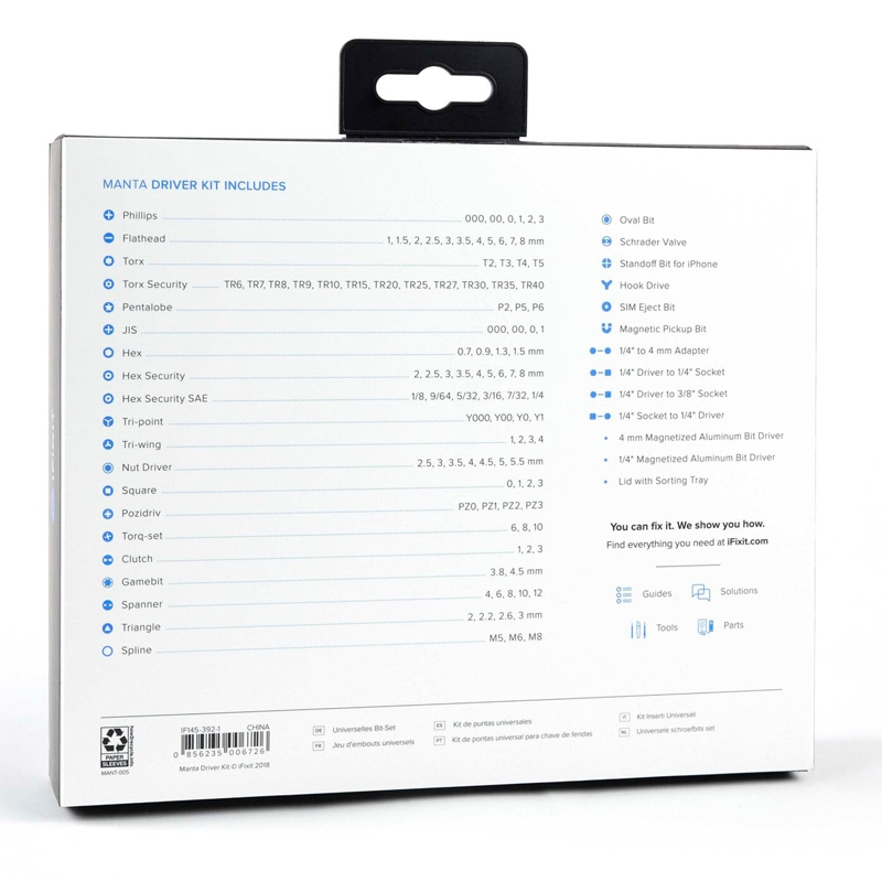 iFixit Manta Precision Schraubendreher mit Bit-Satz