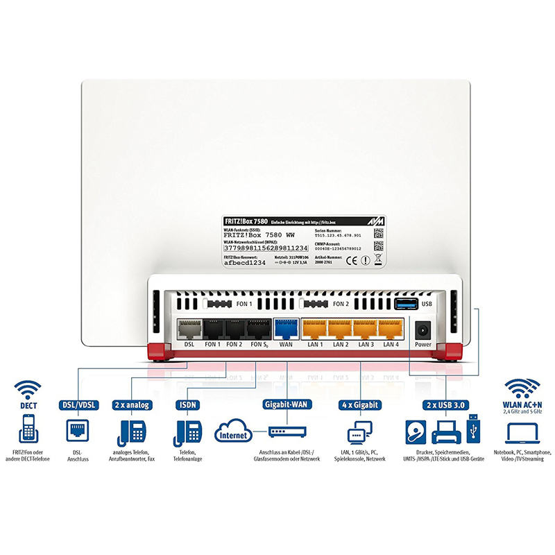 AVM FRITZ!box WLAN 7580 DSL-Router