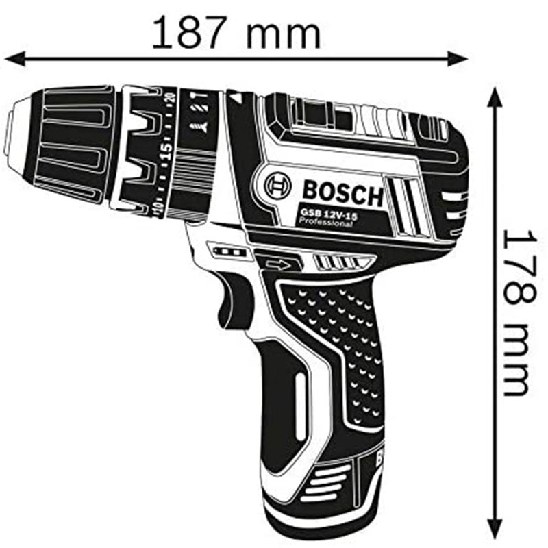 Bosch GSB 12V-15 Vorteils-Set 06019B690G