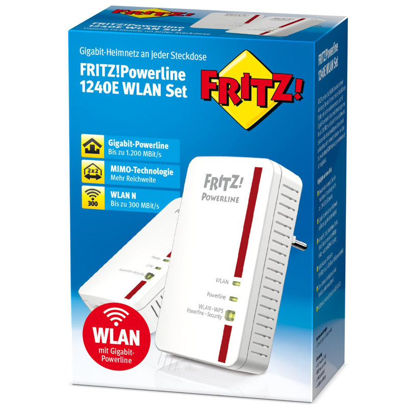 AVM FRITZ!Powerline 1240E WLAN Set (2. Wahl)