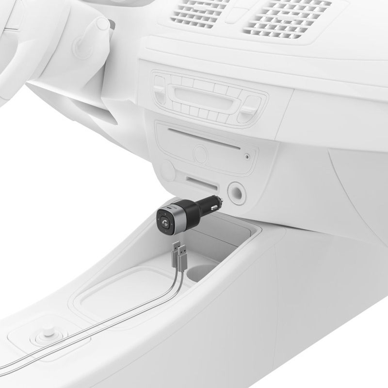 Hama Bluetooth-Receiver für Kfz mit 3,5-mm-Stecker und USB-Ladegerät