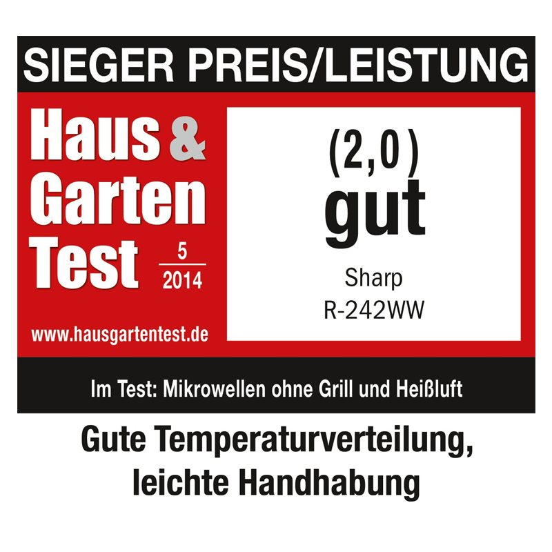 Sharp R242WW Weiss Mikrowelle