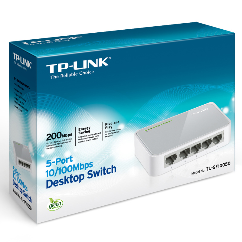 TP-Link TL-SF1005D Netzwerk Switch 5x 10/100MBit/s RJ45 ports