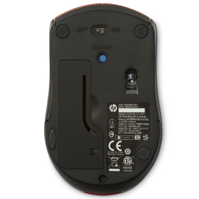 Hewlett-Packard X3000 Wireless Mouse rot (2.Wahl)