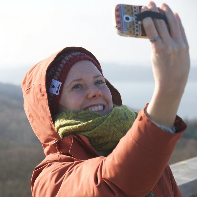 Happy Strappy Smartphone Fingerhalter weiss