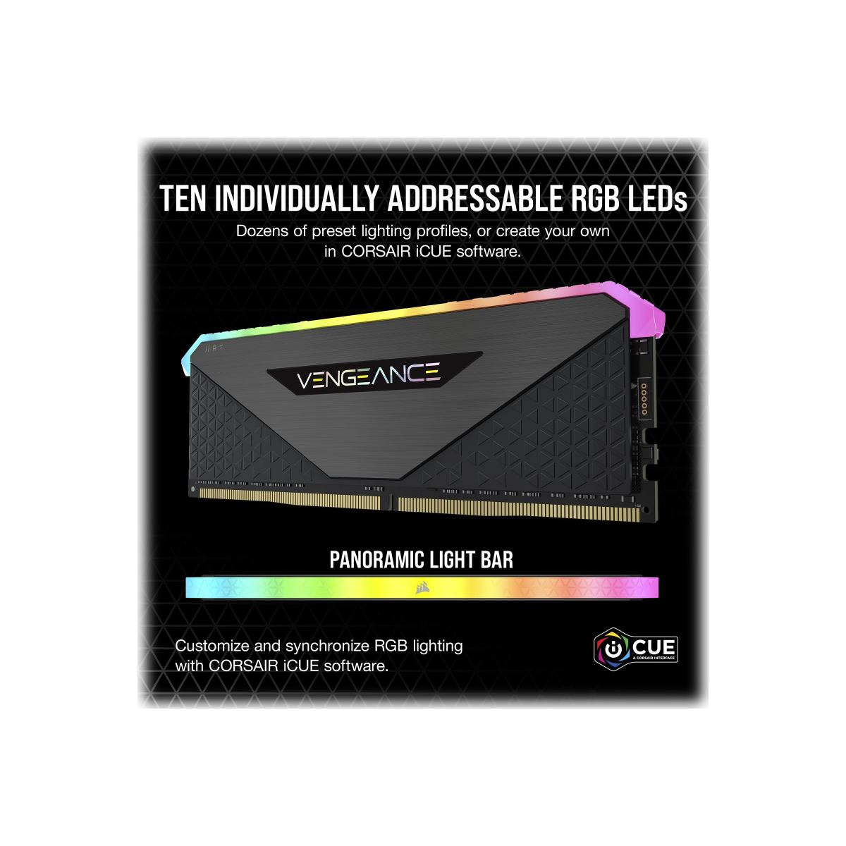 Corsair Vengeance RGB RT DDR4 3200MHz C16 16GB (2x8GB) Arbeitsspeicher schwarz