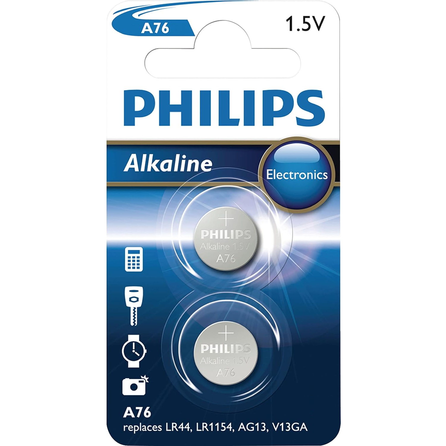 Philips LR44 Knopfzelle 1,5V 2er Pack