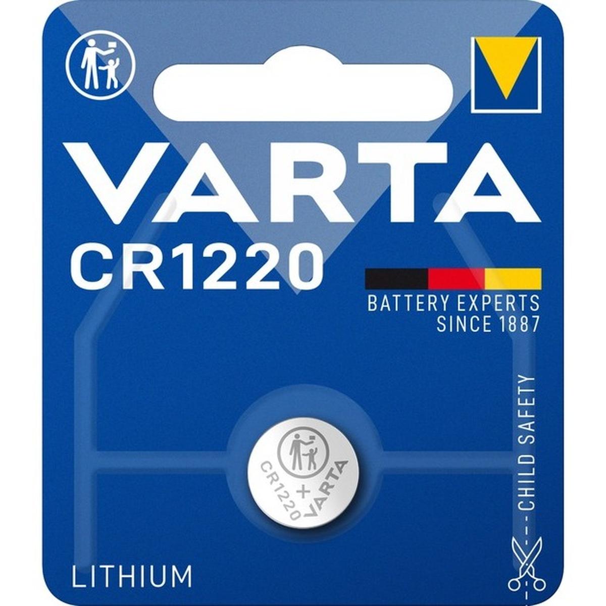 Varta CR1220 Lithium Knopfzelle 3V