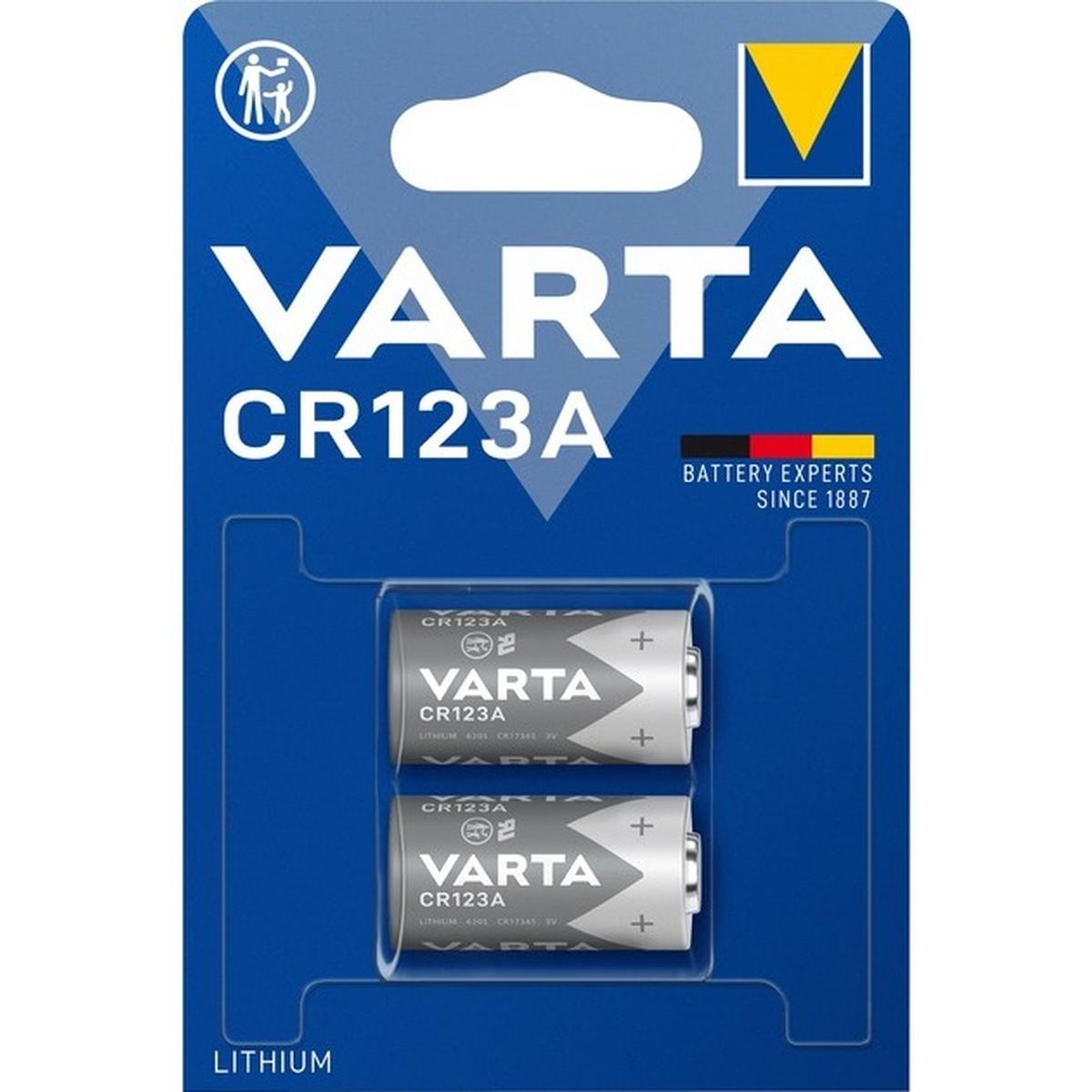 Varta CR123A Lithium Batterie 3V 2 Stück