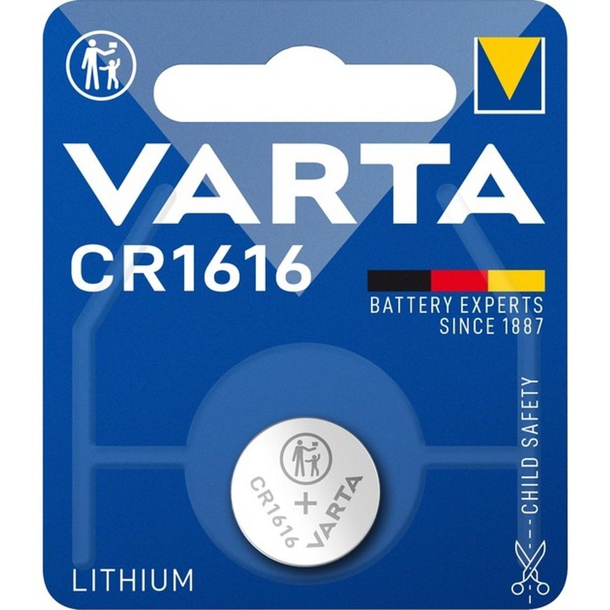 Varta CR1616 Lithium Knopfzelle 3V