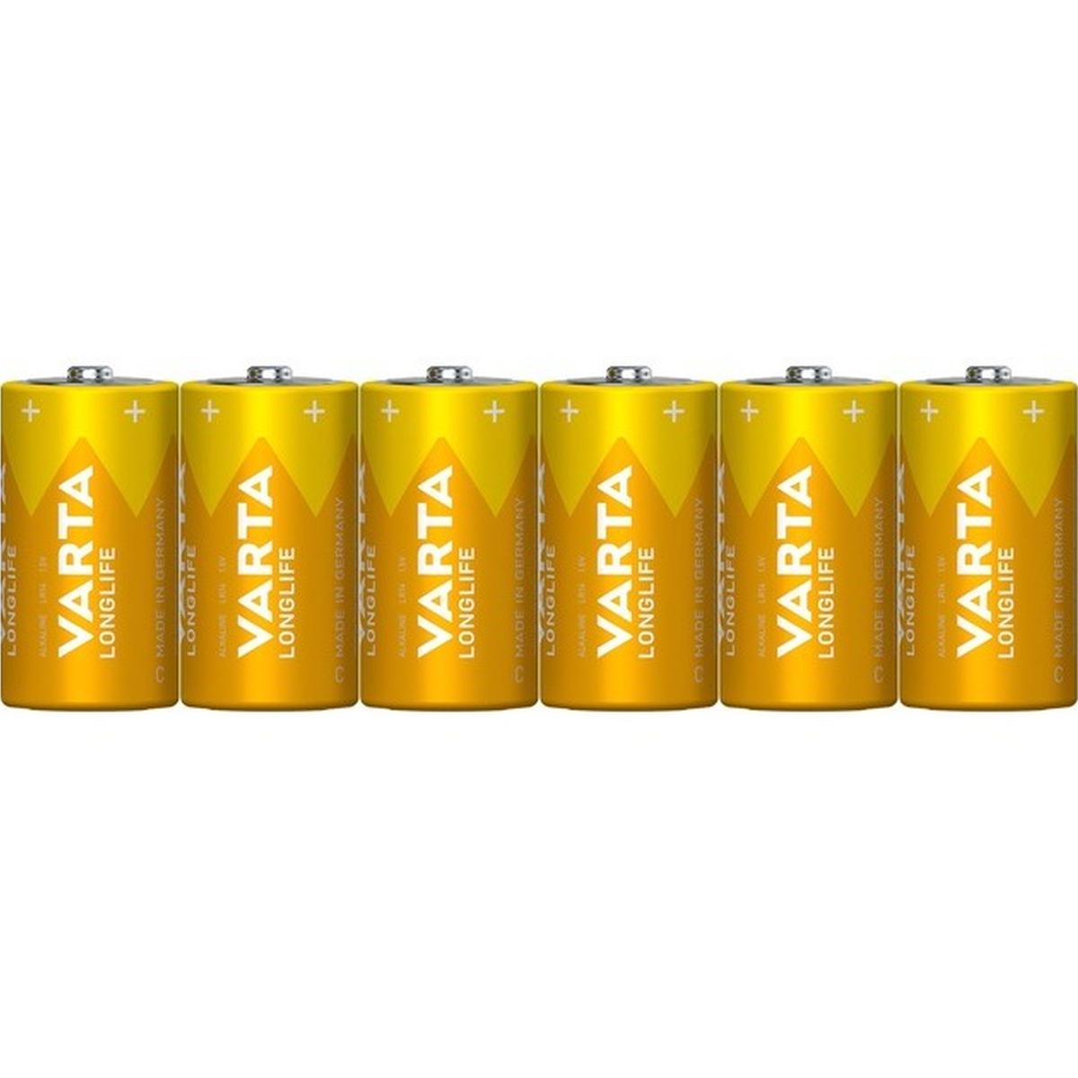 Varta Longlife C Batterien 6 Stück