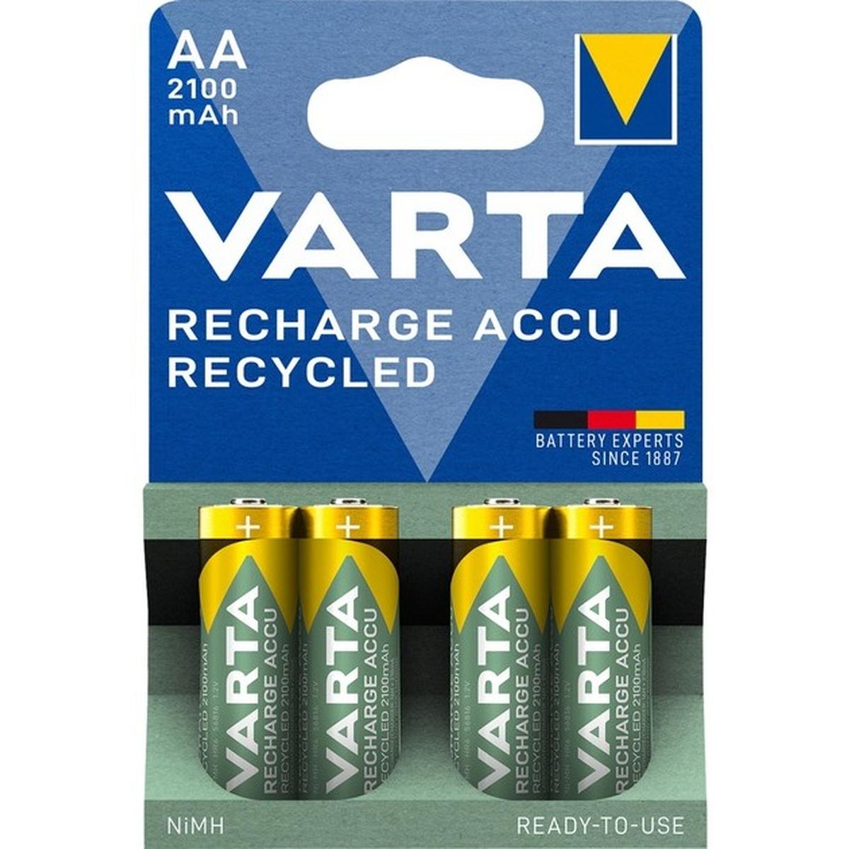 Varta Recharge Accu Recycled AA Akkus 4 Stück