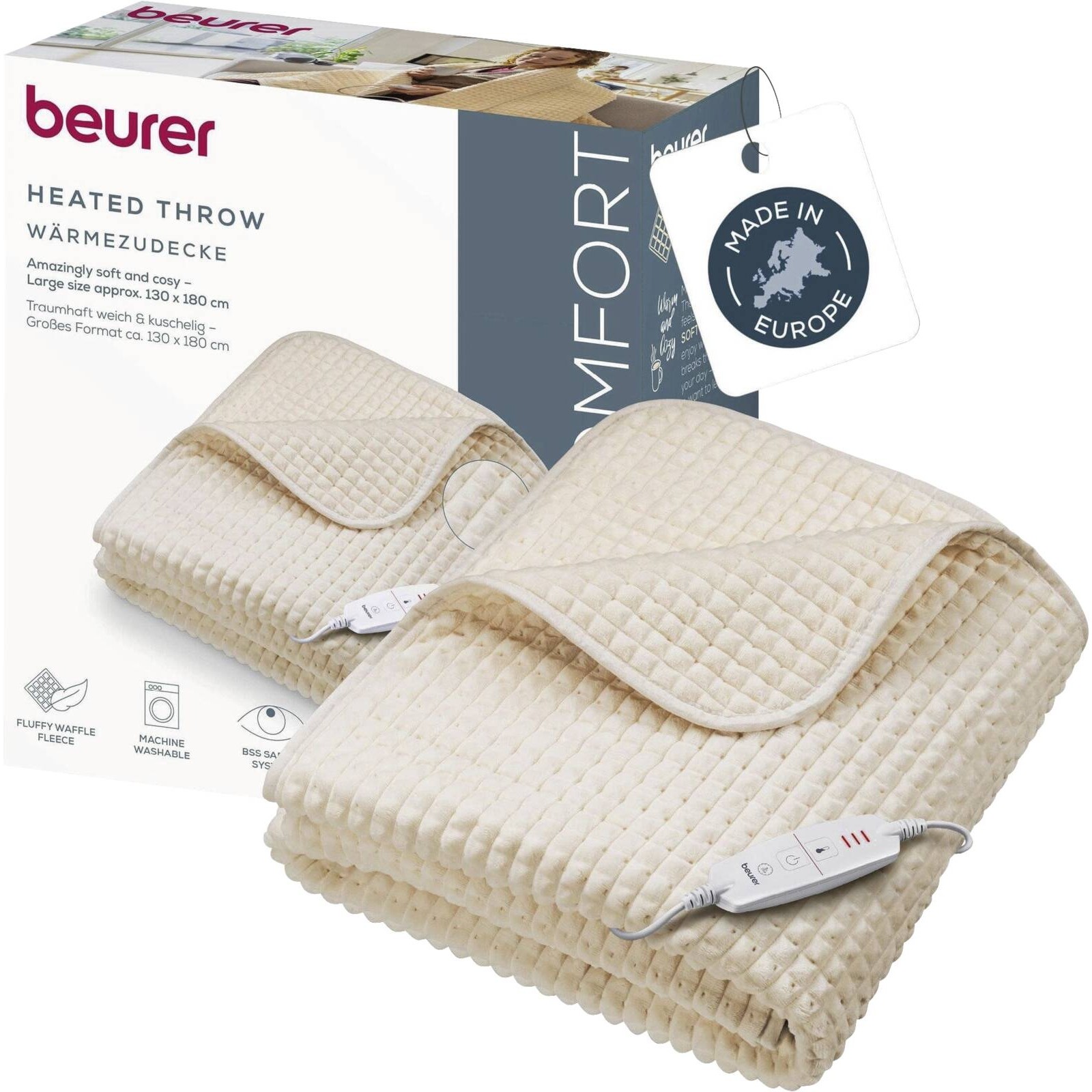 Beurer HD 72 Waffle Heizdecke ivory