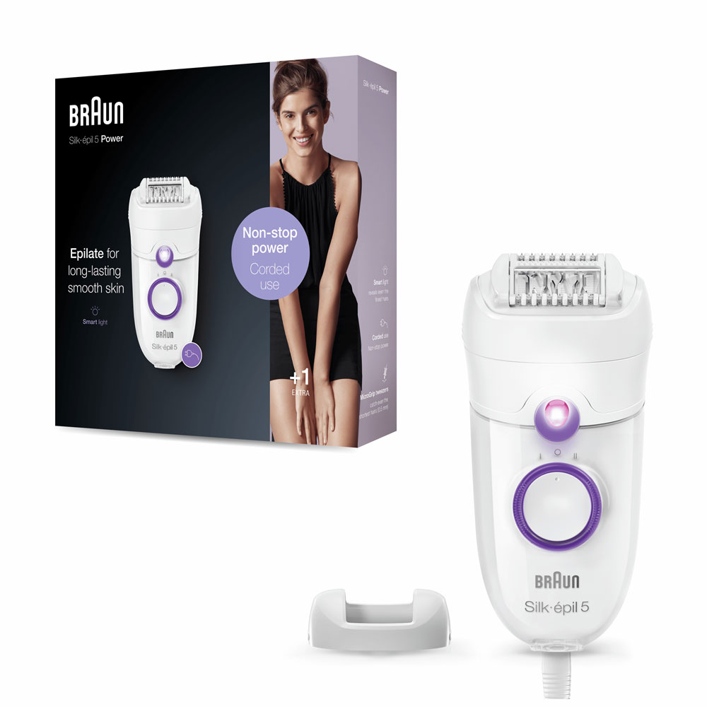 Braun Silk-épil 5 5-505P Epilierer weiß/lila