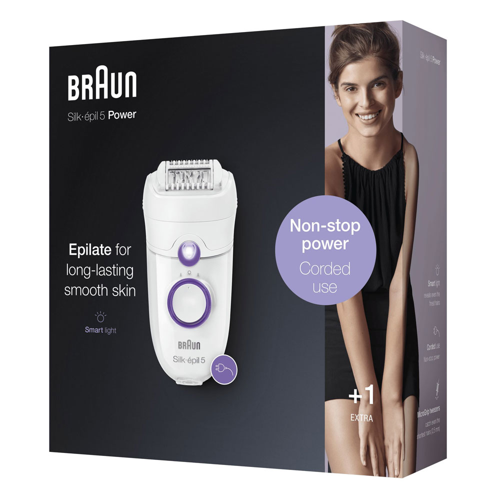 Braun Silk-épil 5 5-505P Epilierer weiß/lila