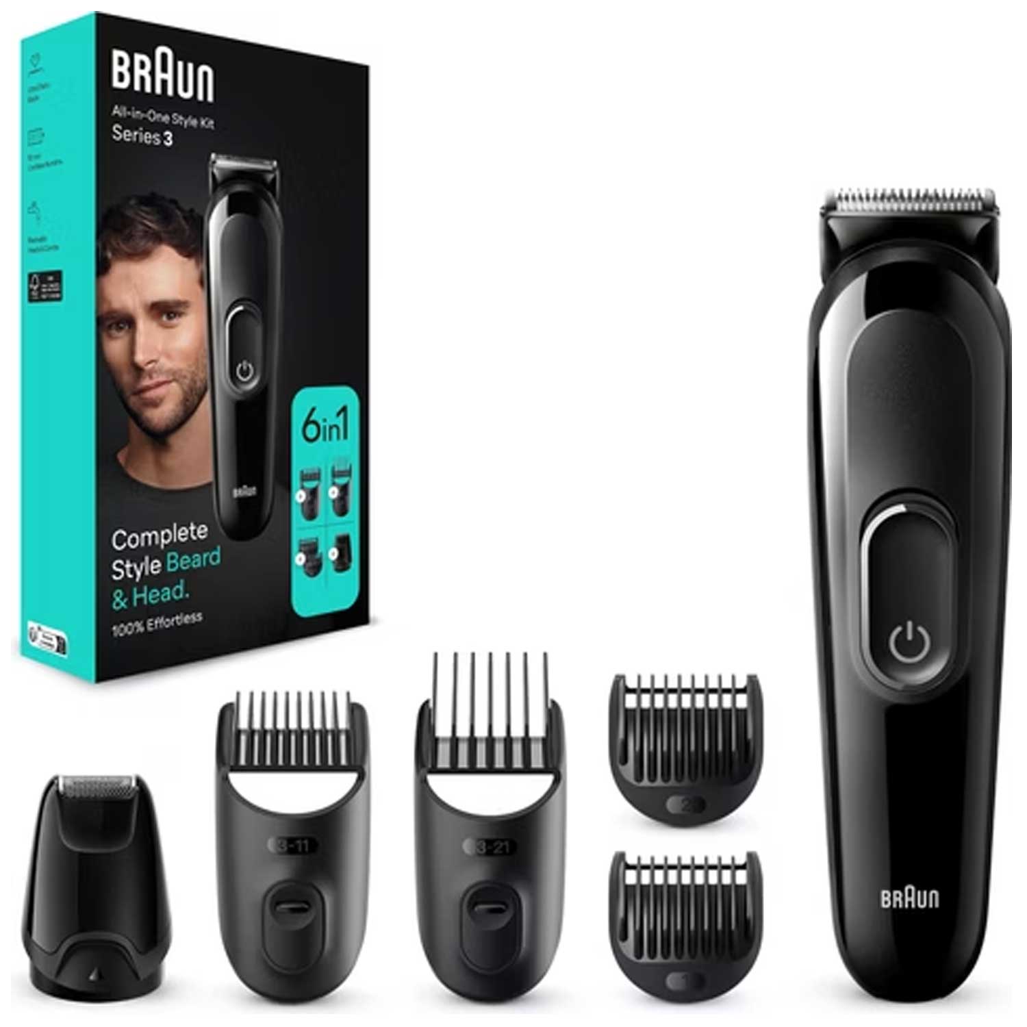 Braun MGK3410 All-In-One Bartpflege Bodygroomer Set 6-in-1 Barttrimmer