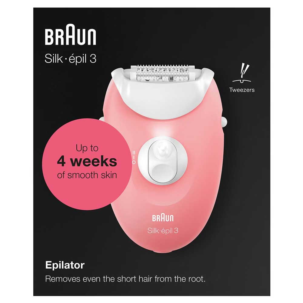 Braun Silk-épil 3 3-176 Epilierer weiß/rosa
