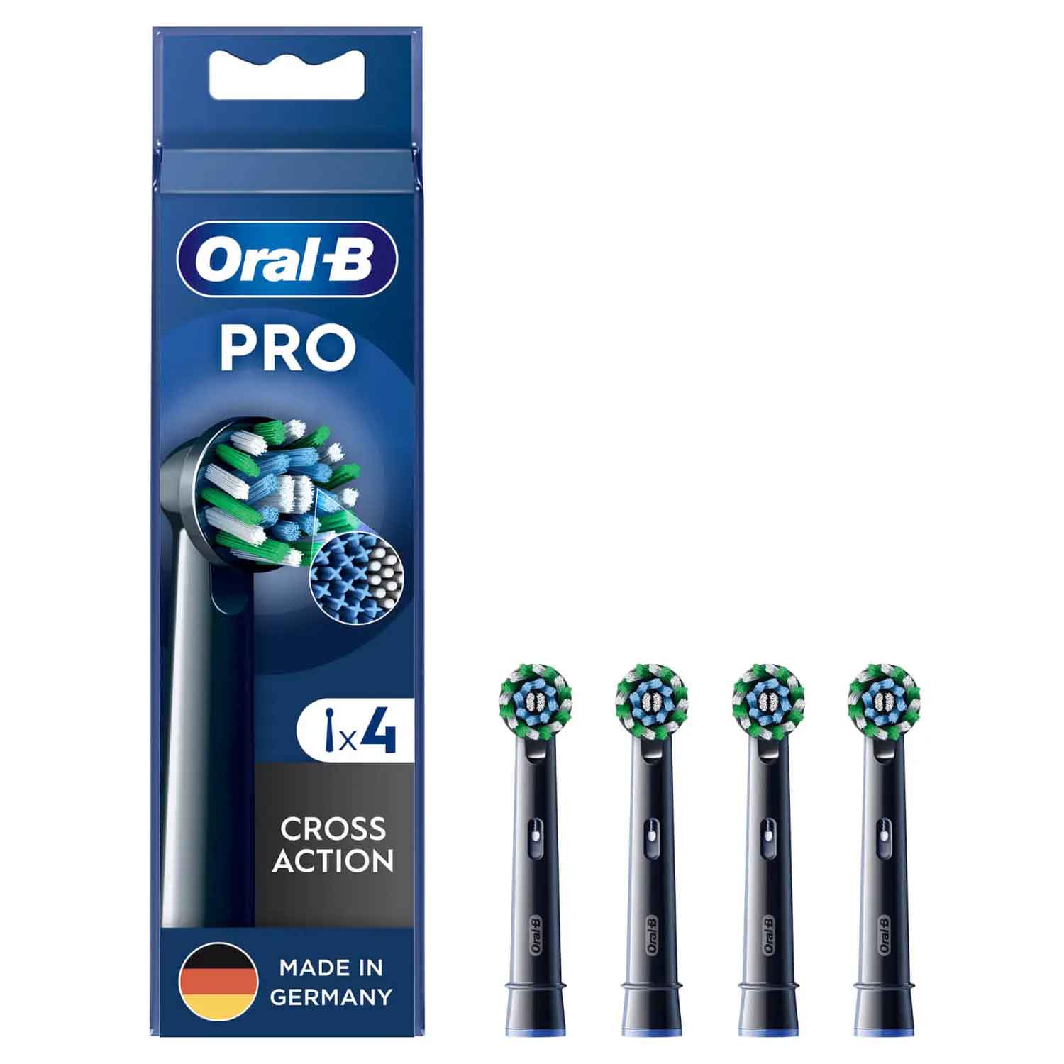 Oral-B Pro CrossAction Aufsteckbürsten schwarz 4er