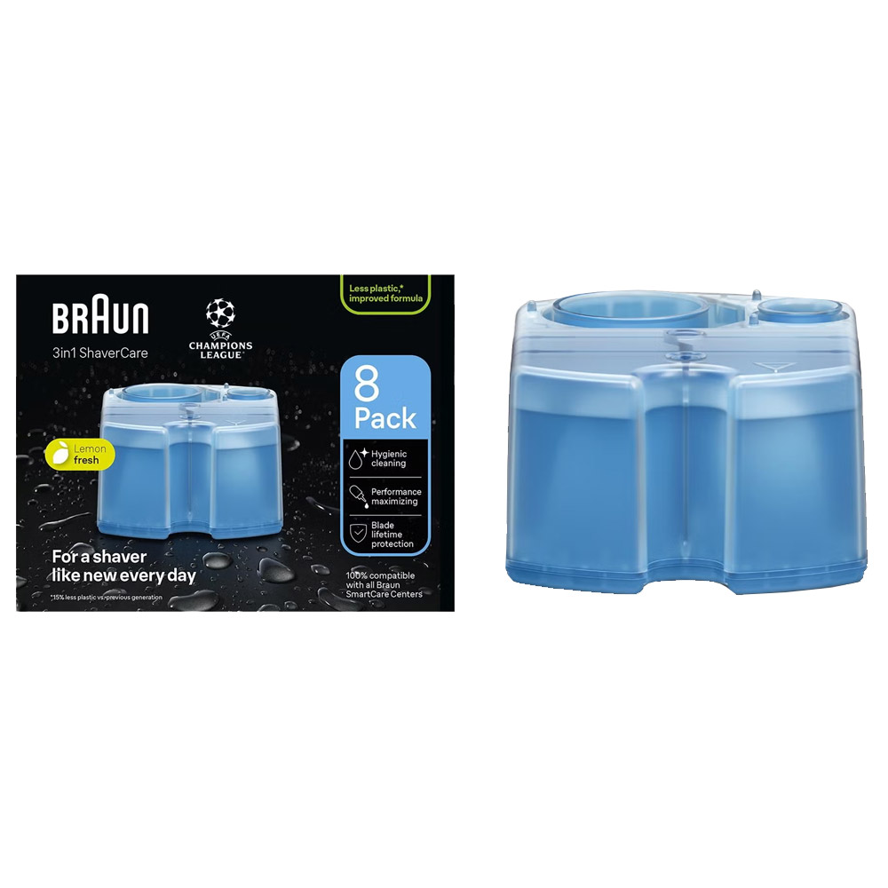 Braun ShaverCare 3-in-1 Reinigungskartuschen 8er Pack für Braun Reinigungsstationen