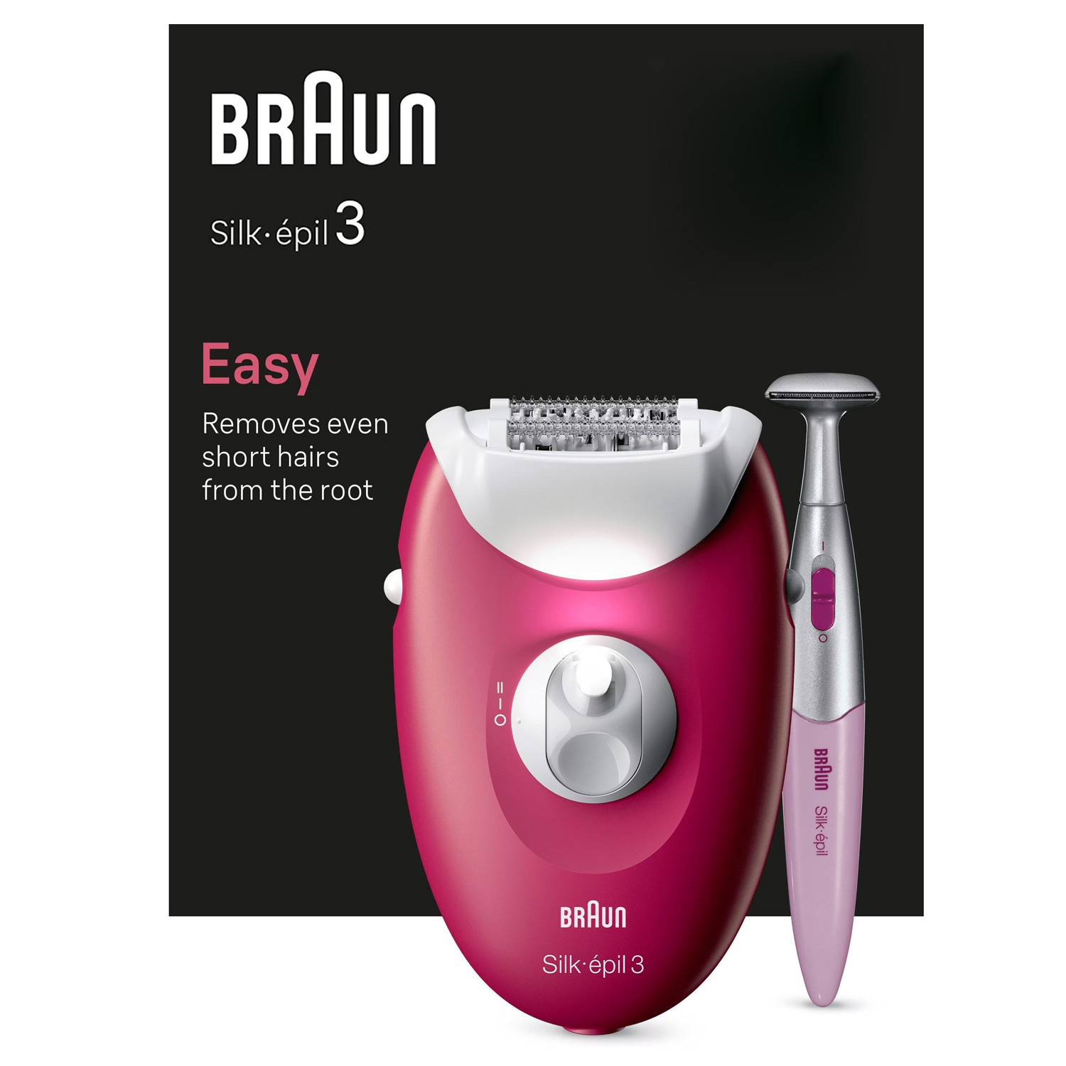 Braun Silk-épil 3 3-202 Epilierer himbeere