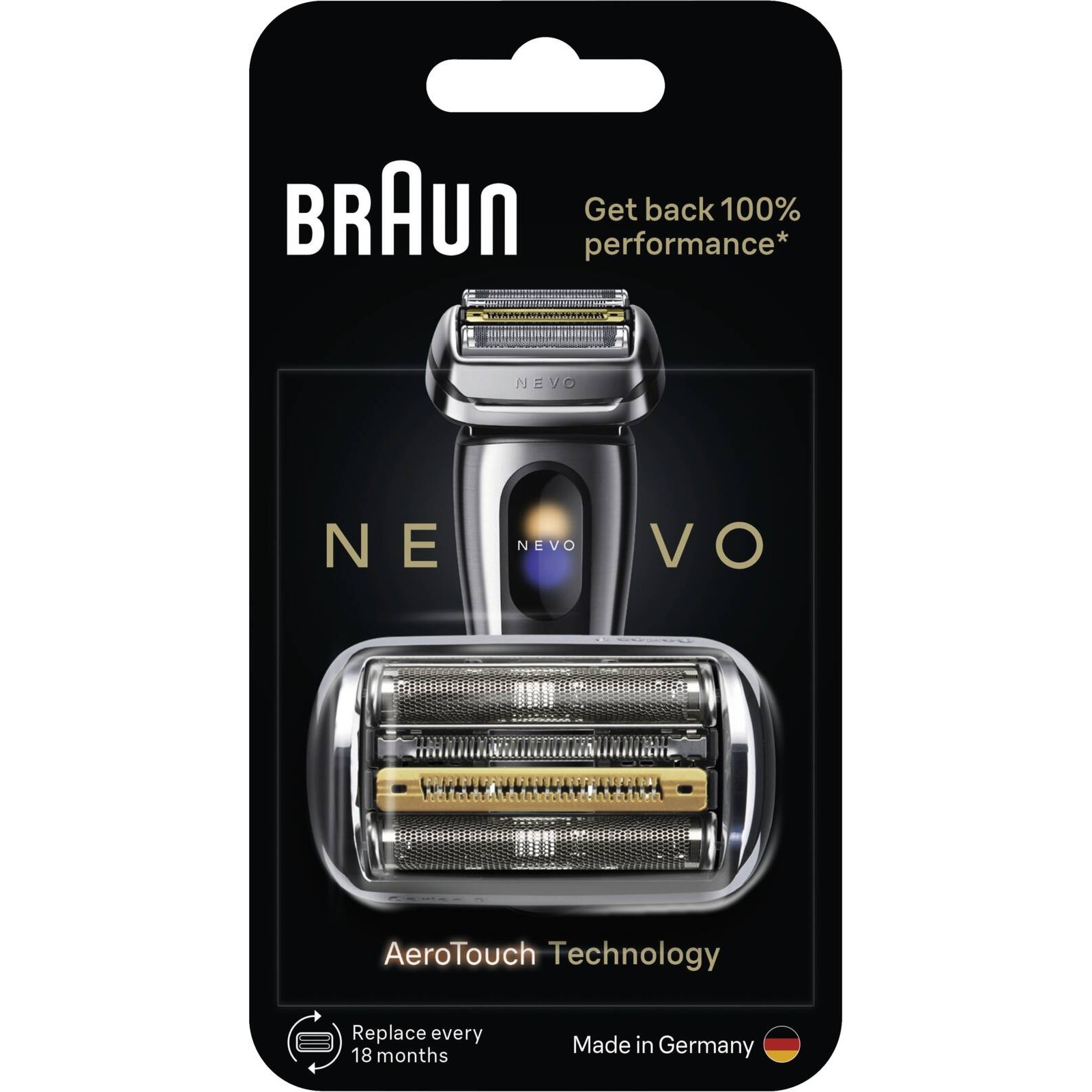 Braun NEVO Kombipack Scherkopf silber