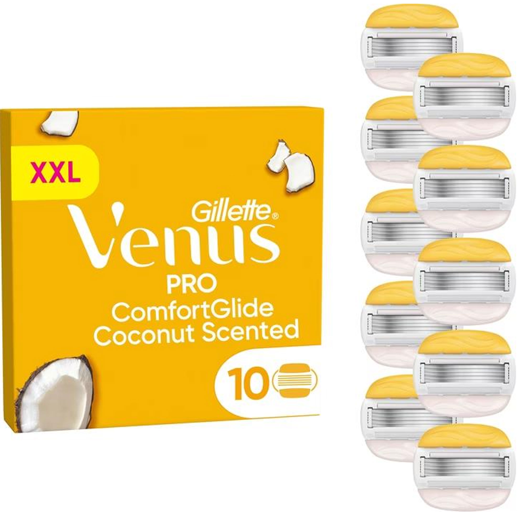 Gillette Venus Pro Comfortglide Kokosduft Damenrasierer mit 10 Ersatzklingen