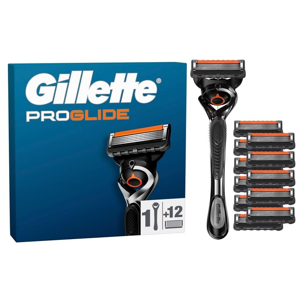 Gillette Fusion5 Proglide Rasierer inkl. 12 Klingen silber/schwarz