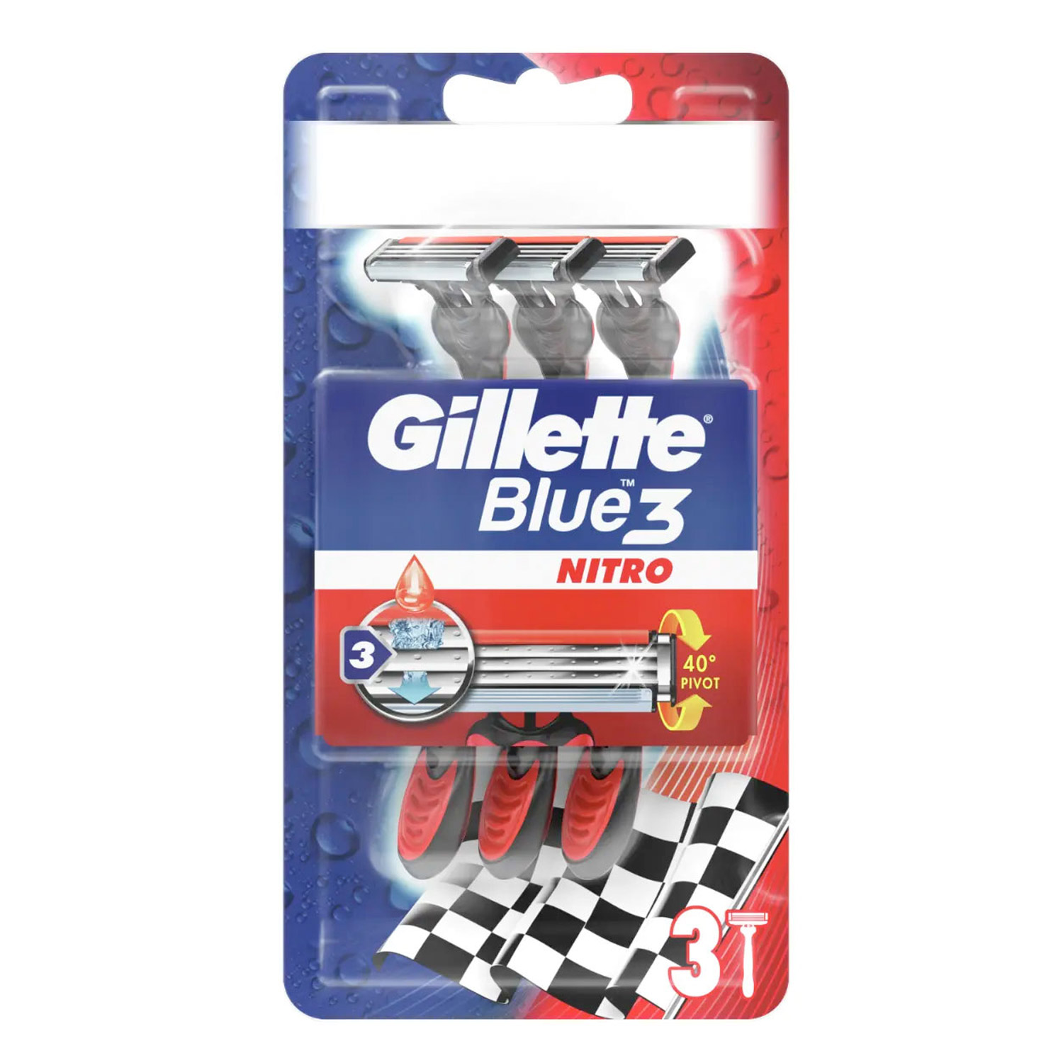 Gillette Blue3 Nitro Einwegrasierer Herren 3er