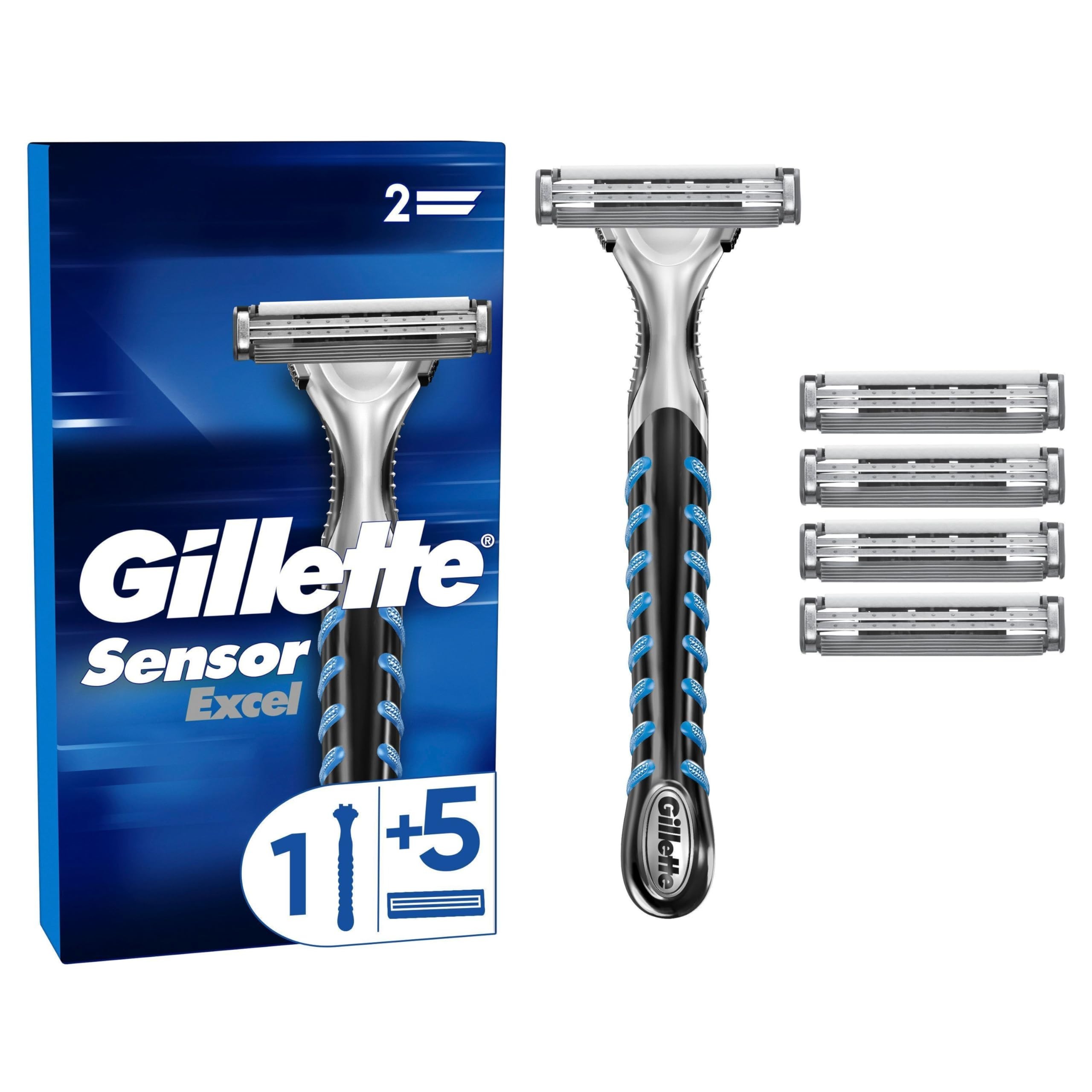 Gillette Sensor Excel Nassrasierer schwarz/grau
