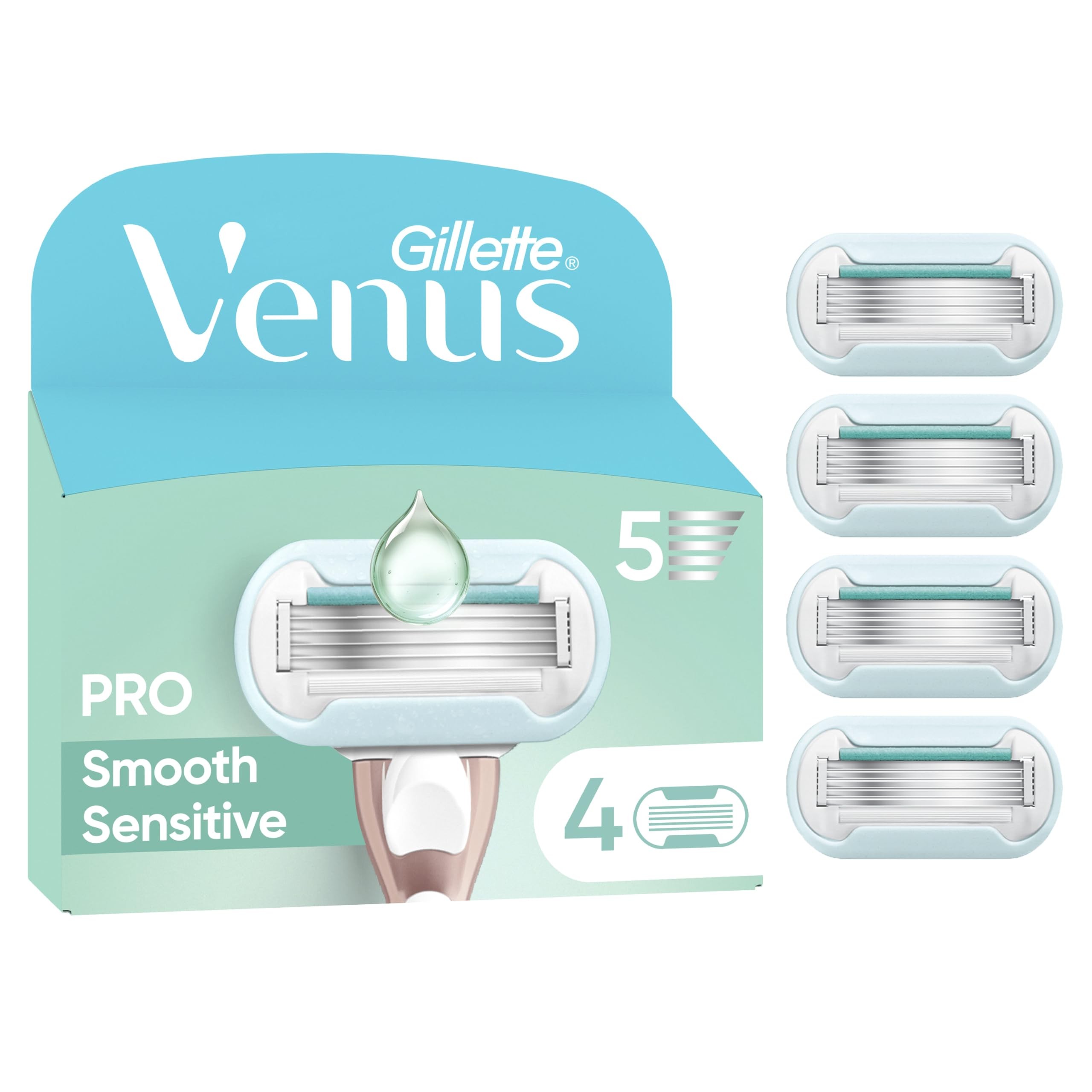 Gillette Venus Pro Smooth Sensitive Rasierklingen 4er-Pack