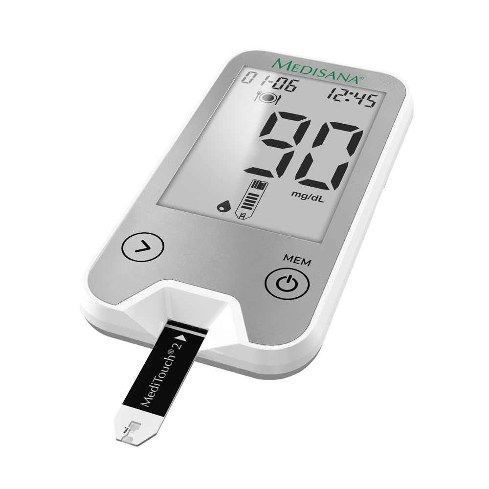 Medisana MediTouch 2 connect Blutzuckermessgerät silber