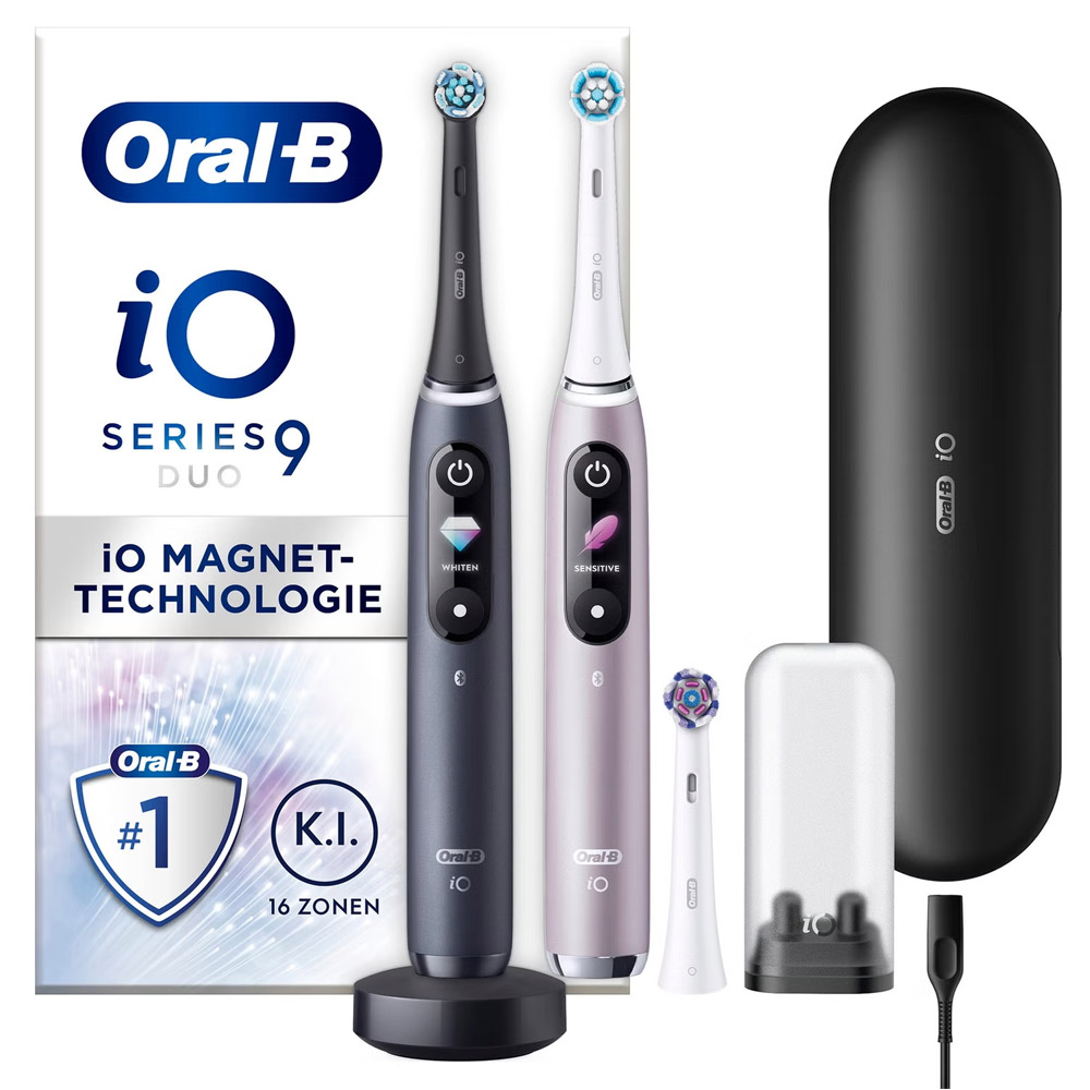 Oral-B iO Series 9 Duo elektr. Zahnbürste black onyx/rose quartz (2.Wahl)