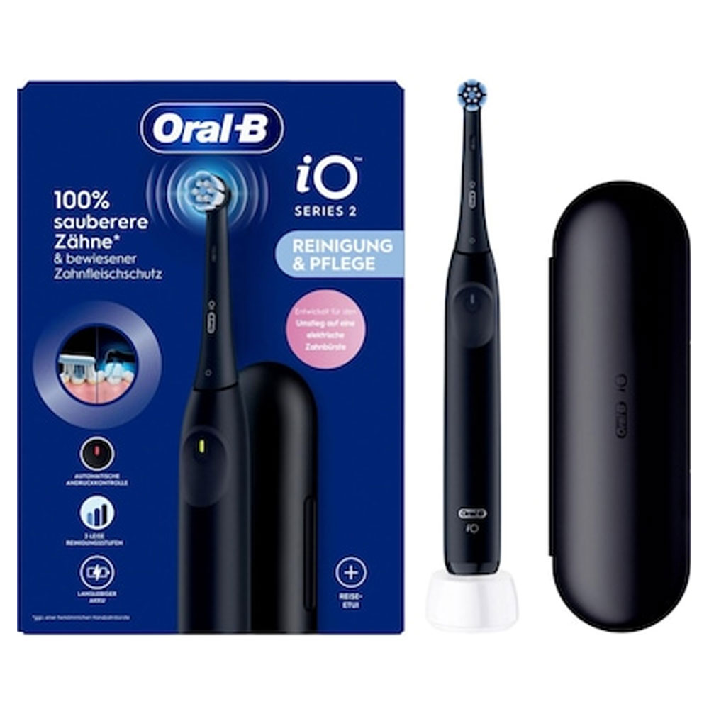 Oral-B iO Series 2 elektr. Zahnbürste mit Reiseetui night black