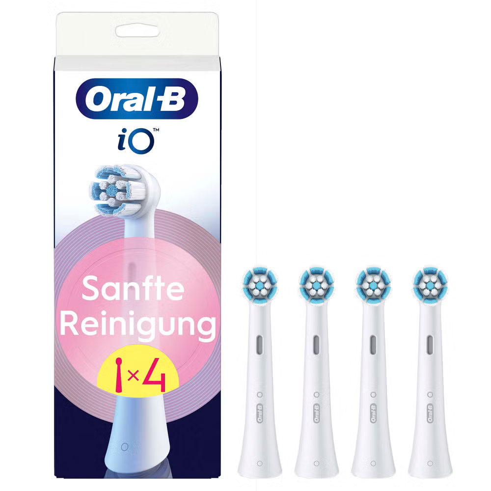Oral-B iO Sanfte Reinigung Aufsteckbürsten weiß 4 Stück